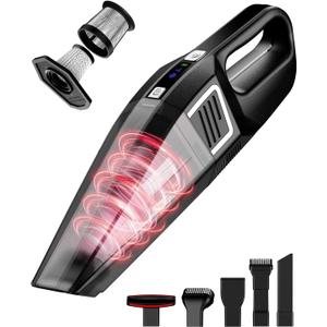 Evekas Handheld Vacuum Cordless, 9000PA Strong Suction, 2 Suction Modes, Fast Type-C Charging, Lightweight, Portable Car Vacuum Cleaner for Home Pet Office