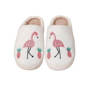 NMHOO Flamingo Slippers for Womens Mens Fluffy Memory Foam Cute Kawaii Pink Flamingos Slipper House Shoes 44-45