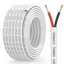 CONEPY 10 Gauge Marine Wire, 10/2 Duplex Marine Grade Cable, IP68 Waterproof/Oxygen-Free Tinned Copper Stranded PVC 10 AWG Wire for Boat, Automotive, RV, Solar, LED Strips (30FT)