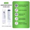 100 Pack 10ml Syringes Luer Lock with Cap, 10cc Syringe without Needle for Liquid, Individually Sterilized Wrapped, Exp: 01/2030