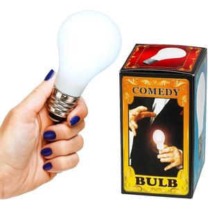 MilesMagic Magician's Comedy Magic Lamp Glow in Hand, Touch Model Gimmick with Magnetic Ring Light Push Bulb for Close Up Magic Trick, White