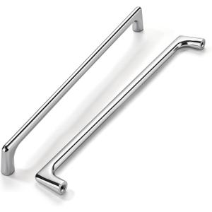 LIMUR 6 Pack 10 Inch (256 mm) Hole Center Polished Chrome Cabinet Pulls - Solid Zinc Alloy Kitchen Cabinet Handles, Drawer Pulls,Drawer Handle, Wardrobe & Dresser Handles, Cupboard Hardware