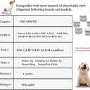 VALLNEIsize 40/30 Detachable Pet Dog Grooming Ceramic Blades Compatible with Oster A5,Wahl KM10 Series Clipper,Cut Length 1/100 to 1/50 in,2 Count