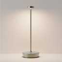 Sikevht Cordless LED Table Lamp，Rechargeable Battery Desk Lamps, 3 Color Stepless Dimmable Metal Battery Table Lamps, Portable Table Light for Indoor/Outdoor/Restaurants/Bedroom/Bar