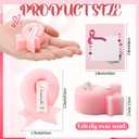 6 Pcs Breast Cancer Awareness Candles for Women Pink Ribbon Cancer Care Gifts Soy Wax Handmade Scented Pink Candles Survivor Chemo Care Awareness Accessories Gifts with 6 Cards (2.36 Inch)