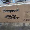 Mongoose Status Mountain Bike, 26 Inch Bike for Men and Women, 21 Speed, Aluminum Suspension Frame, Steel Rear Triangle, Suspension Fork, Knobby Mountain Tires, Mechanical Disc Brakes, Adult Bicycle (Slate Blue)