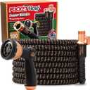 Pocket Hose 100 FT Copper Bullet Hose, 10-Pattern, 650psi
Easy thumb control, anti-burst up to 650 PSI, copper-infused, lead-free, drinking water-safe, no-kink, ultra-lightweight