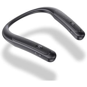 Gardway Neckband Bluetooth Speaker, Wireless Wearable Speaker w/lightest 78g Weight, HandsFree Calling, 12 Hrs Playtime, Portable Speakers w/Builtin Mic for Home, Office and Outdoors