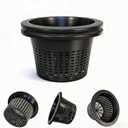 3 & 5 Gallon Bucket Lid Hydroponic Plant Pot, Small/Medium/Large Opening Mesh Net Cups for Indoor Outdoor Hydroponics Growing System - Medium Opening for Most Hydroponic Crops (2 Pack)