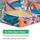 EHouseHome Patio Chair Seat Cushion Covers,Washable Slip Covers Replacement,Waterproof Outdoor Furniture Cushion Pillow Seat Cover for Couch,Garden,Sofa,22"×20"×4"(4 Covers Only,Tropical Leave)