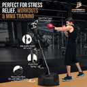 TechTools Punching Bag with Stand, Boxing Bag for Teens & Adults - Height Adjustable - Speed Bag for Training, Boxing Equipment, Stress Relief & Fitness, Professional