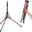 NEEWER Light Stand Carbon Fiber with 180 Reversible Legs, 1/4" to 3/8" Screw Adapter and Bag, 86.5"/220cm Portable Travel Tripod Stand for Outdoor Photography Speedlite Strobe Softbox, ST210R