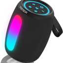 Bluetooth Speaker, Portable Wireless Speaker with Powerful Stereo Sound/8 Modes LED Lights, 36H Playtime, TWS Surround Pairing, IPX5 Waterproof, BT5.3, for Outdoor/Home/Travel/Camping, Ideal Gifts