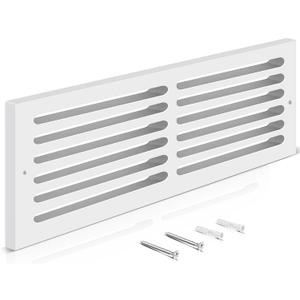 Leinuosen 1 Pcs 26 x 8 Inch Return Air Vent Cover Fit for 24 x 6 Inch Duct Opening Cold Air HVAC Wall Grille PVC for Sidewall and Ceiling Home Bathroom Kitchen Improvement
