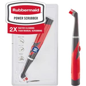Rubbermaid Reveal Power Scrubber with Multi-Purpose Head, Cordless Electric Battery Powered Scrub Brush, Water Resistant, for Home/Kitchen/Bathroom/Grout/Tile/Shower/Tub