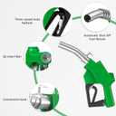 Automatic Fuel Nozzle, Auto Shut-Off Fuel Nozzle, High Spout Car Fuel Filling Nozzle Used for Diesel Petrol Gasoline Kerosene (1pack Green, 1'' NPT with Swivel)