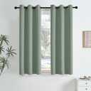 NICETOWN Sage Green Room Darkening Curtains 63 Inches Long 2 Panels for Living Room, Bedroom, Nursery Summer Thermal Insulated Blackout Drapes Grommet Noise Reducing Window Treatment, W40
