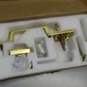 Gold Front Entry Door Handle No Lock, Exterior with Interior Reversible Handed, Single Cylinder Front Door Handle, Zinc Alloy, Satin Brass