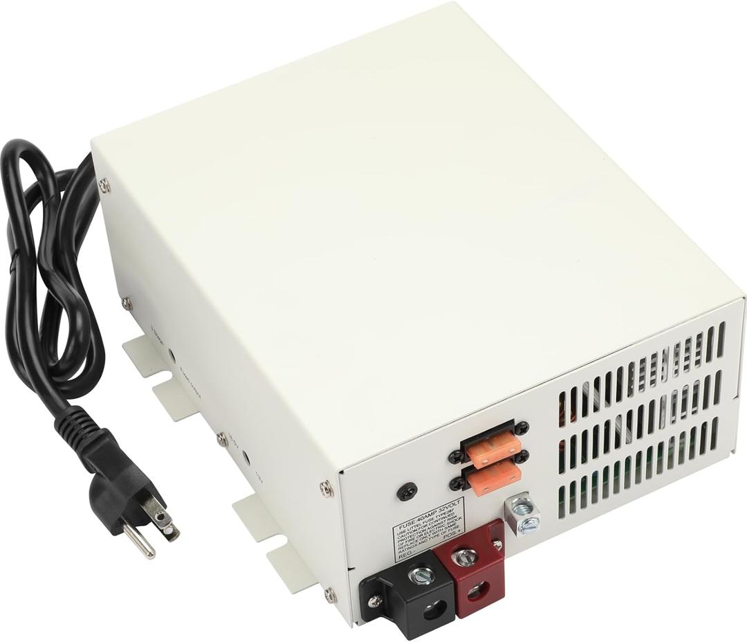 RV Battery Charger Power Supply 60 Amp, 12V Power Converter with Built-in 4 Stage Smart Battery Charger, Output Voltage 13V-16.5V