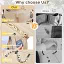 Women Waterproof Lightweight Long Rain Jacket Trench Coat with Adjustable Back Storm Shield,Check Lined&2-Way Zip (Beige, S)