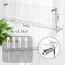 4 Pack Clear Acrylic Magazine Holder Brochure Holder Wall Mount Hanging Bookshelf Literature Storage Rack for Document Brochure File Display Shelf for Waiting Living Room Office (24 Inch)