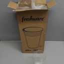 Freshware Clear Plastic Cups [100 Pack - 20 oz] Disposable Cups for Iced Coffee, Smoothie, Milkshake, Cold Drinks