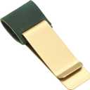 PATIKIL Pen Loop for Notebook, Brass Leather Pencil Holder Pen Clip for Notebook Traveler Journals Planner, Dark Green