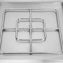onlyfire Stainless Steel Square Fire Pit Flat Pan with Burner Ring Assembly, 30-Inch