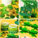 163Pcs St. Patrick's Day Accessories Party Favor Set, Tattoo Stickers, Necklaces, Bracelets, Shamrock Glasses, lucky Coins for Irish Party Supplies