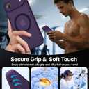 Magnetic Shockproof for iPhone 17 Air Case,Upgraded[Camera Protection][Compatible with Magsafe][Non-Slip][Mil-Grade Protection] Slim Translucent Matte Phone Case for iPhone 17 Air,Deep Purple