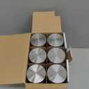 Kamenstein Clear Reusable 3 Oz Jars With Stainless Steel Shaker Lids, And Twist-On Caps For Airtight Seals 12 Pk (Set of 12, Silver)