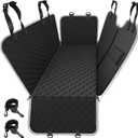 Mancro Dog Car Seat Cover for Back Seat, 2025 Upgraded 600D Heavy Duty Waterproof & Scratch-Resistant Dog Hammock for Car, Back Seat Pet Cover for Dogs with Sedan, Trucks and SUVs, Standard, Black
