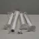 Adjustable Table Legs, Metal Adjustable Height Desk Legs, Adjustable Furniture Legs for Table Computer Desk Dining Table Office Desk (White) (4 pcs 13"-24")