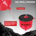 BILITOOLS Universal Coolant Funnel Kit - 13PCS No-Spill Radiator Flush & Burping Funnel Kit with 6 Adapters, Leak-Proof & Air Bleeding Radiator Fill Funnel, Thickened Set for Most Cars