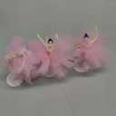 3pcs Dancing Ballerina Girl Figurines, Ballet Girls Cake Toppers, Miniature Ballerina Girl Figure Cake Decoration, Plant Pot Craft Theme Party Favors Supplies for Birthday Ballet Decor (Pink)
