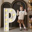 Marquee Letters 3 Feet Tall, 3FT Large Light up Letters P, Big Sign P with Warm White Light for Prom Birthday Wedding Proposal Engagement Graduation Party Backdrop Decorations
