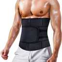 MOLUTAN Men Waist Trainer Trimmer for Weight Loss Tummy Control Compression Shapewear Sweat Belt Body Shaper, Medium