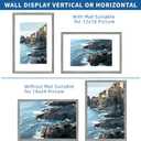 Hongkee 16x24 Frame Set of 2, Rustic Grey Wood Style - Display 16 x 24 Picture without Mat or 12x18 Picture with Mat, Wall Mounting Horizontal and Vertical