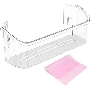 242126602 LFSS2612TF0 LFSS2612TF4 FFSS2625TS0 Freezer Door Bin Bottom Shelf Replacement For F-rigidaire Refrigerator Door Shelf Shelves, Replace 16 Inch 2421266 Lower Side Shelf - 1 Pack by Fetechmate