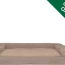 Furhaven Replacement Dog Bed Cover Plush & Suede Sofa-Style, Machine Washable - Almondine, Jumbo (X-Large)