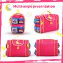 Carrying Case Compatible with Little Tikes Story Dream Machine Books Starter Set and Character, Portable Storage Carrier Bag for Travel and Home Storage (Red)