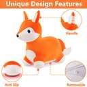 iPlay, iLearn Bouncy Pals Fox Hopping Horse, Plush Inflatable Animal Hopper, Indoor n Outdoor Ride on Jumping Bounce Toys, Birthday Gift for 18 Months 2 3 4 5 Year Old Kids Toddlers Boys Girls