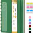 Spiral Notebook Journal 8.5 x 11, A4 Large Notebooks for Women Men, College Ruled Lined Journal, 100 GSM Paper, Hardcover Spiral Bound Journals for Work School Writing Note Taking Business, Green