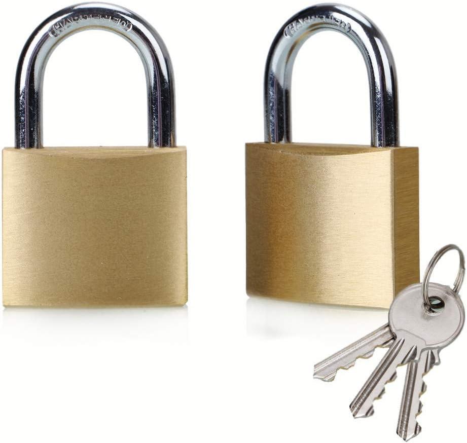 ABRAFOX Solid Brass Same Keyed Padlock keyed Alike Lock-1-9/16 inch 40mm 2pack