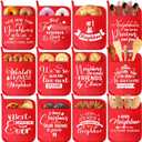 12 Pcs Christmas Neighbor Gifts Red Potholders with Pocket Pad Oven Hot Mitts Cookie Bag Pot Holder Christmas Kitchen Gift Cooking Baking for Neighbor Gift Housewarming Idea