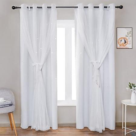 Unistar Curtains for The bathroom or Window of Velour Fabric 2 Pack Size size 54x80 ,1.4x2 8Ft 