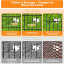 25 Pack Animal Barrier Fence, 35.42ft(L) x 21in(H) No Dig Garden Fence Panels with Decorative Arch Design for Dogs Rabbits, Rustproof Metal Garden Fencing for Outdoor, Lawn, Patio