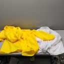 6 Pcs Halloween Sunny Costume for Man Yellow Suit Shirt Pants Tie Uniform Set for Halloween Outfit Cosplay Party, size M