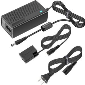 Kimaru ACK-E18 DR-E18 DC Coupler LP-E17 Dummy Battery AC Power Adapter Kit for Canon EOS Rebel SL2 SL3 T6i T7i T8i R8 R10 R50 R100 RP T6S 200D 200D II 250D 750D 760D 800D 77D 8000D Cameras.