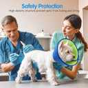 Soft Dog Cone Collar Alternative - Adjustable Comfy Cones for Large/Medium/Small Dogs to Stop Licking After Surgery, Comfortable Fabric Elizabethan Collars, Head Cone of Shame for Neuter Recovery (L) (Blue, L)